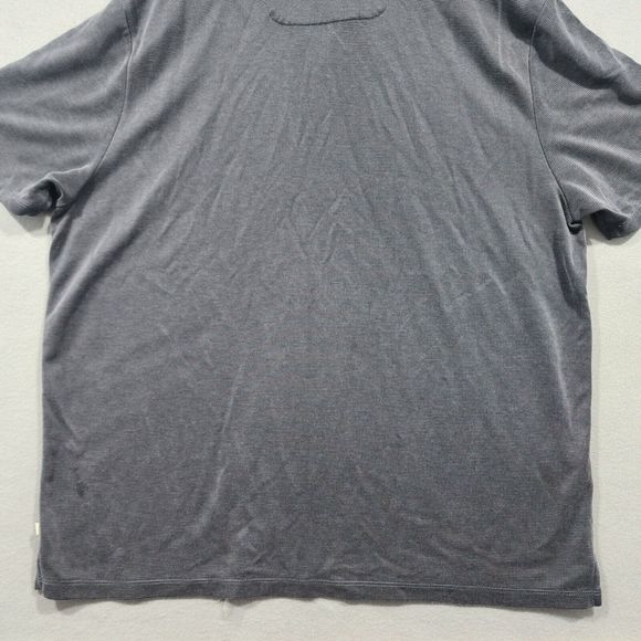 Tommy Bahama Shirt Polo Mens 2XL Gray Solid Short Sleeve 70% Tencel 25% Poly - Picture 14 of 16